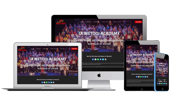 Jecreevotresite.fr : création de sites internet clé en main – Site pour une académie artistique