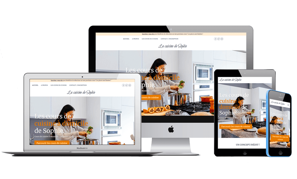 Jecreevotresite.fr : création de sites internet clé en main – Site pour des cours de cuisine