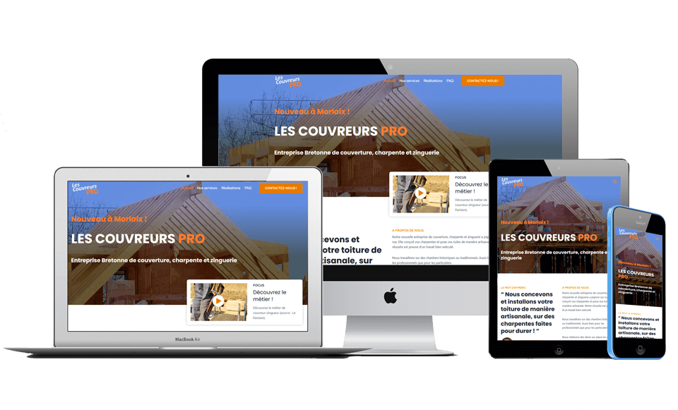 Jecreevotresite.fr : création de sites internet clé en main – Site pour une entreprise de couverture