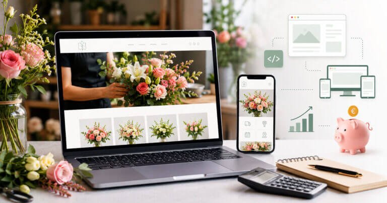 Jecreevotresite.fr : Prix d'un site internet pour fleuriste : budget à prévoir